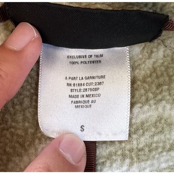 Patagonia Synchilla Printed 1/4 Snap Fleece Jacket Size Small Women’s Green - Picture 4 of 8